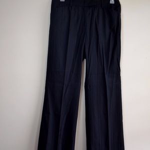 Elie Tahari Black with Dark Navy Striped Dress Pants